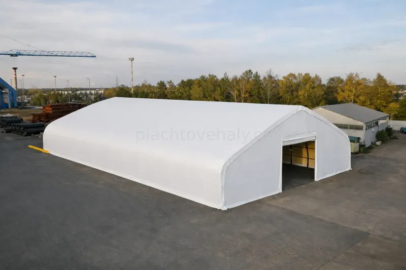Weiße Zelthalle PT70